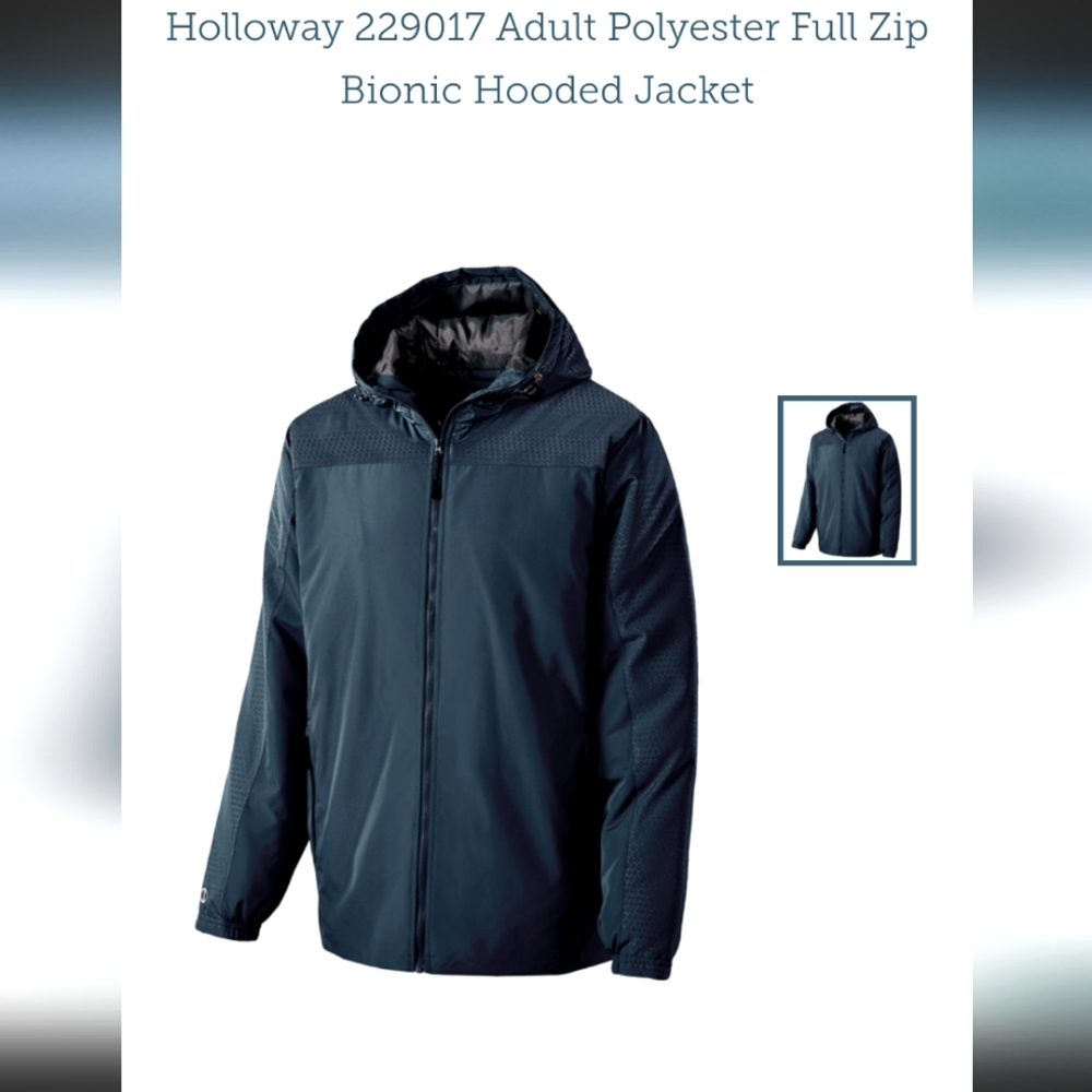 Holloway Polyester Full Zip Bionic Hooded Jacket Style 229017 Dry-Excel Pin-Hold